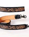 American Darling ADSTF126WHBU Hand Tooled Genuine Leather Crossbody Handle Strap For Bags