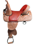 Hilason Western Horse Treeless Trail Barrel Racing American Leather Saddle