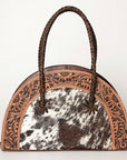 American Darling Taco Hair-On Hand Tooled Genuine Leather Western Women Bag Handbag Purse | Travel Bags College Casual