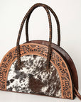 American Darling Taco Hair-On Hand Tooled Genuine Leather Western Women Bag Handbag Purse | Travel Bags College Casual