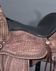 HILASON Western Horse Saddle American Leather Flex Tree Trail & Pleasure Rough Out
