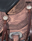 HILASON Western Horse Saddle American Leather Flex Tree Trail & Pleasure Rough Out