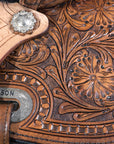 Western Horse Saddle American Leather Barrel Flex Tree Trail Hilason