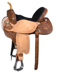 Western Horse Saddle American Leather Barrel Flex Tree Trail Hilason