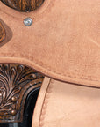 Western Horse Saddle Hilason In American Leather Flex Tree Barrel Trail