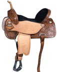Western Horse Saddle Hilason In American Leather Flex Tree Barrel Trail