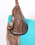 Hilason Western Horse Treeless Trail Barrel American Leather Saddle