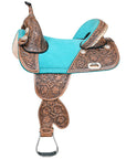 Hilason Western Horse Treeless Trail Barrel American Leather Saddle