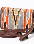 American Darling Organiser Saddle Blanket Genuine Leather Women Bag Western Handbag Purse