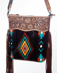 American Darling Signature Crossbody Hand Tooled Saddle Blanket Genuine Leather Women Bag Western Handbag Purse