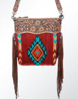 American Darling Signature Crossbody Hand Tooled Saddle Blanket Genuine Leather Women Bag Western Handbag Purse