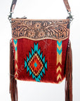 American Darling Signature Crossbody Hand Tooled Saddle Blanket Genuine Leather Women Bag Western Handbag Purse