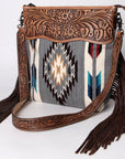 American Darling Signature Crossbody Hand Tooled Saddle Blanket Genuine Leather Women Bag Western Handbag Purse
