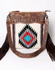 American Darling Signature Crossbody Hand Tooled Saddle Blanket Genuine Leather Women Bag Western Handbag Purse