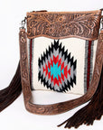 American Darling Signature Crossbody Hand Tooled Saddle Blanket Genuine Leather Women Bag Western Handbag Purse