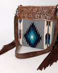 American Darling Signature Crossbody Hand Tooled Saddle Blanket Genuine Leather Women Bag Western Handbag Purse