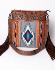 American Darling Signature Crossbody Hand Tooled Saddle Blanket Genuine Leather Women Bag Western Handbag Purse