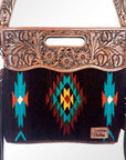 American Darling Clutch Hand Tooled Saddle Blanket Genuine Leather Women Bag Western Handbag Purse