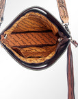 American Darling Clutch Hand Tooled Saddle Blanket Genuine Leather Women Bag Western Handbag Purse