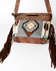 American Darling Clutch Hand Tooled Saddle Blanket Genuine Leather Women Bag Western Handbag Purse