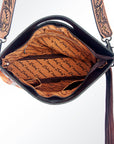 American Darling Clutch Hand Tooled Saddle Blanket Genuine Leather Women Bag Western Handbag Purse