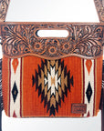 American Darling Clutch Hand Tooled Saddle Blanket Genuine Leather Women Bag Western Handbag Purse