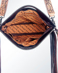 American Darling Clutch Hand Tooled Saddle Blanket Genuine Leather Women Bag Western Handbag Purse