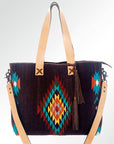 American Darling ADBG573D1 Tote Saddle Blanket Genuine Leather Women Bag Western Handbag Purse
