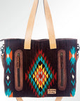 American Darling ADBG573D1 Tote Saddle Blanket Genuine Leather Women Bag Western Handbag Purse