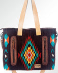 American Darling ADBG573D1 Tote Saddle Blanket Genuine Leather Women Bag Western Handbag Purse