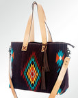 American Darling ADBG573D1 Tote Saddle Blanket Genuine Leather Women Bag Western Handbag Purse