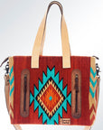 American Darling ADBG573D1 Tote Saddle Blanket Genuine Leather Women Bag Western Handbag Purse