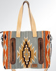 American Darling ADBG573D1 Tote Saddle Blanket Genuine Leather Women Bag Western Handbag Purse