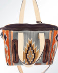 American Darling ADBG573D1 Tote Saddle Blanket Genuine Leather Women Bag Western Handbag Purse