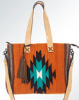 American Darling ADBG573D1 Tote Saddle Blanket Genuine Leather Women Bag Western Handbag Purse