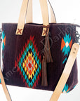 American Darling Tote Saddle Blanket Genuine Leather Women Bag Western Handbag Purse