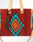 American Darling Tote Saddle Blanket Genuine Leather Women Bag Western Handbag Purse