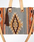 American Darling Tote Saddle Blanket Genuine Leather Women Bag Western Handbag Purse