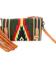 American Darling ADBG344TANG Wristlet Hand Tooled Saddle Blanket Genuine Leather Women Bag Western Handbag Purse