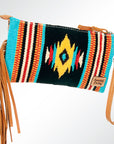 American Darling ADBG344TANDAR5 Wristlet Hand Tooled Saddle Blanket Genuine Leather Women Bag Western Handbag Purse