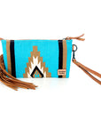 American Darling ADBG344TANDAR10 Wristlet Hand Tooled Saddle Blanket Genuine Leather Women Bag Western Handbag Purse
