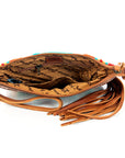 American Darling ADBG344TANDAR11 Wristlet Hand Tooled Saddle Blanket Genuine Leather Women Bag Western Handbag Purse