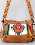 American Darling ADBG496A Clutch Hand Tooled Saddle Blanket Genuine Leather Women Bag Western Handbag Purse