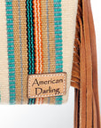 American Darling ADBG496A Clutch Hand Tooled Saddle Blanket Genuine Leather Women Bag Western Handbag Purse