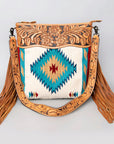 American Darling Signature Crossbody Hand Tooled Saddle Blanket Genuine Leather Women Bag Western Handbag Purse