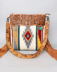 American Darling Signature Crossbody Hand Tooled Saddle Blanket Genuine Leather Women Bag Western Handbag Purse