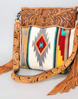 American Darling Signature Crossbody Hand Tooled Saddle Blanket Genuine Leather Women Bag Western Handbag Purse