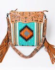 American Darling Signature Crossbody Hand Tooled Saddle Blanket Genuine Leather Women Bag Western Handbag Purse