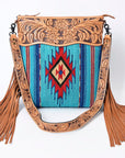 American Darling Signature Crossbody Hand Tooled Saddle Blanket Genuine Leather Women Bag Western Handbag Purse