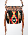 American Darling Signature Crossbody Hand Tooled Saddle Blanket Genuine Leather Women Bag Western Handbag Purse